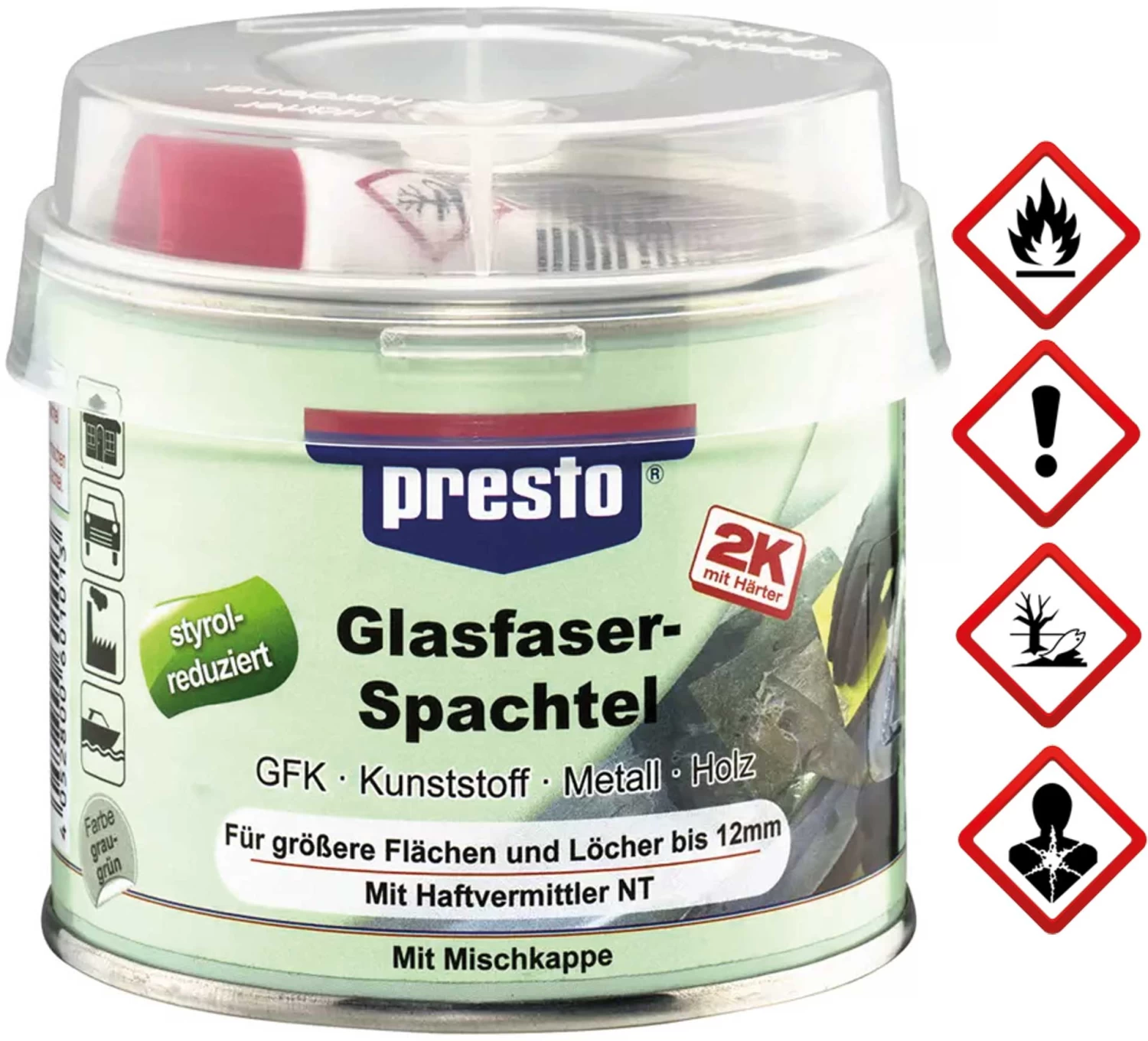 PRESTOLITH EXTRA FASERSPACHTEL 250G 1 PRESTOLITH EXTRA FASERSPACHTEL 250G