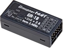 GRAUPNER GR-18 + 3XG + 3A + VARIO 2,4GHZ HOTT EMPFÄNGER