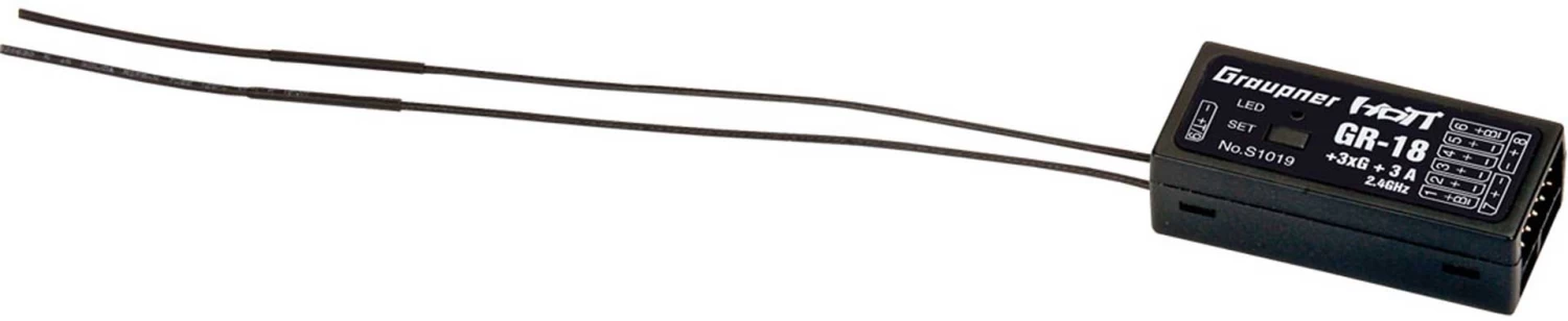 GRAUPNER GR-18 + 3XG + 3A Integrierte Flight Control HOTT EMPFÄNGER (Multirotor Gyro Flight Controller) 2 GRAUPNER GR-18 + 3XG + 3A Integrierte Flight Control HOTT EMPFÄNGER (Multirotor Gyro Flight Controller) - Image 2