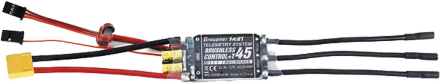 GRAUPNER BRUSHLESS CONTROL+ T 45 BEC G2 XT-60 REGLER 1 GRAUPNER BRUSHLESS CONTROL+ T 45 BEC G2 XT-60 REGLER
