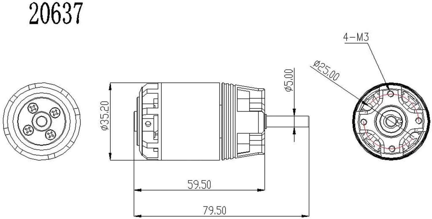 Robbe Modellsport RO-POWER TORQUE 3522 1000 K/V Brushless Motor 2 Robbe Modellsport RO-POWER TORQUE 3522 1000 K/V Brushless Motor - Image 2