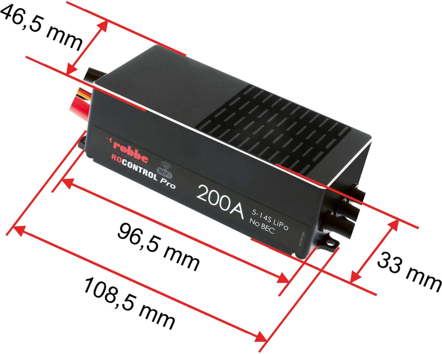 Robbe Modellsport RO-CONTROL PRO WIFI 5-14S 200A OPTO Ohne Stecker/Buchsen Regler 3 Robbe Modellsport RO-CONTROL PRO WIFI 5-14S 200A OPTO Ohne Stecker/Buchsen Regler - Image 3