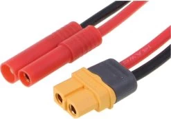 Robbe Modellsport Ladekabel Für ISDT/SKYRC 4MM Goldkontakt Stecksystem 1X Stecker, 1X Buchse Ladegerätseite = XT-60 Buchse,500MM, 14AWG 1Stk.