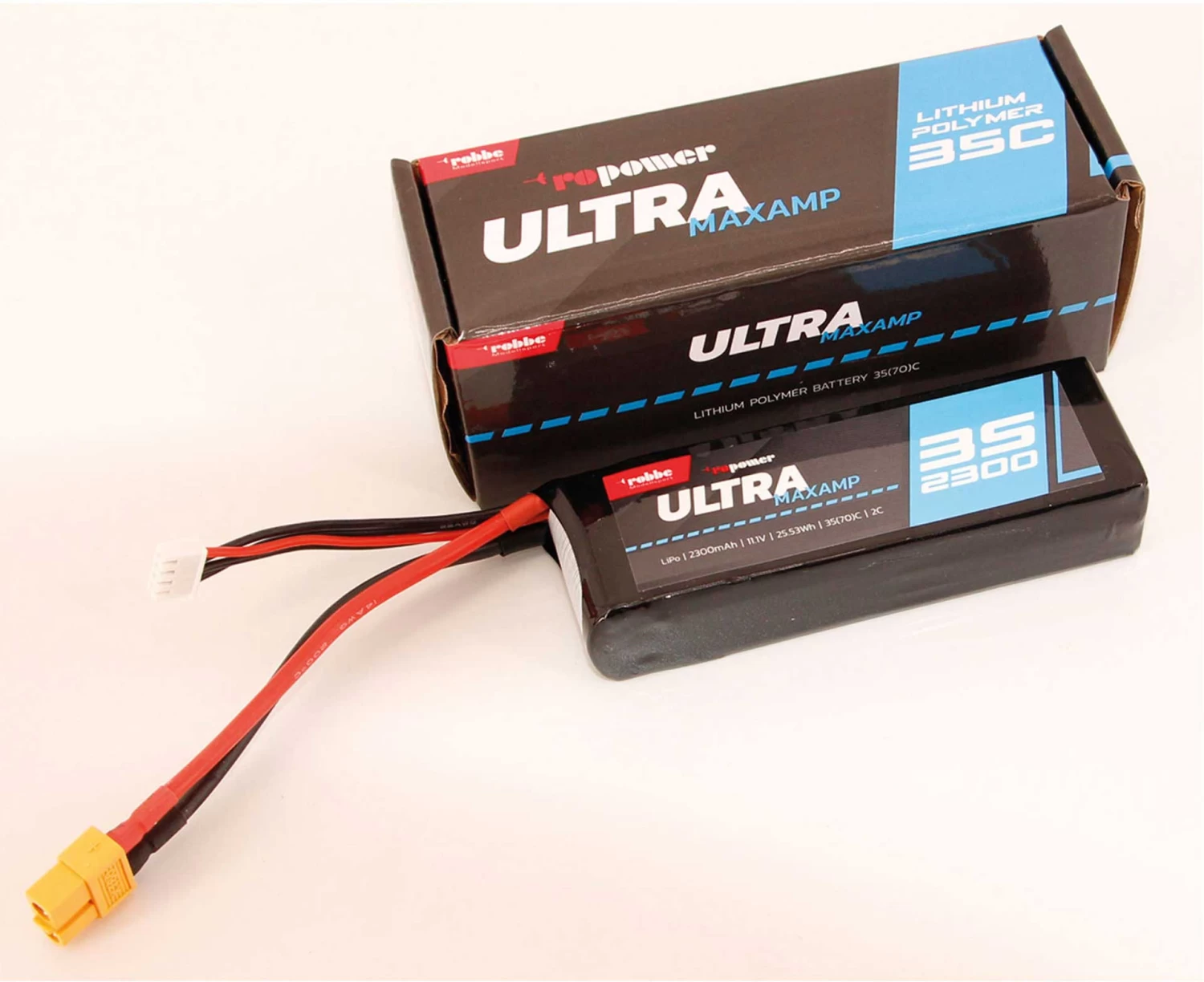 Robbe Modellsport RO-POWER ULTRA MAXAMP 2300MAH 11,1 VOLT 3S 35(70)C LIPO AKKU 2 Robbe Modellsport RO-POWER ULTRA MAXAMP 2300MAH 11,1 VOLT 3S 35(70)C LIPO AKKU - Image 2