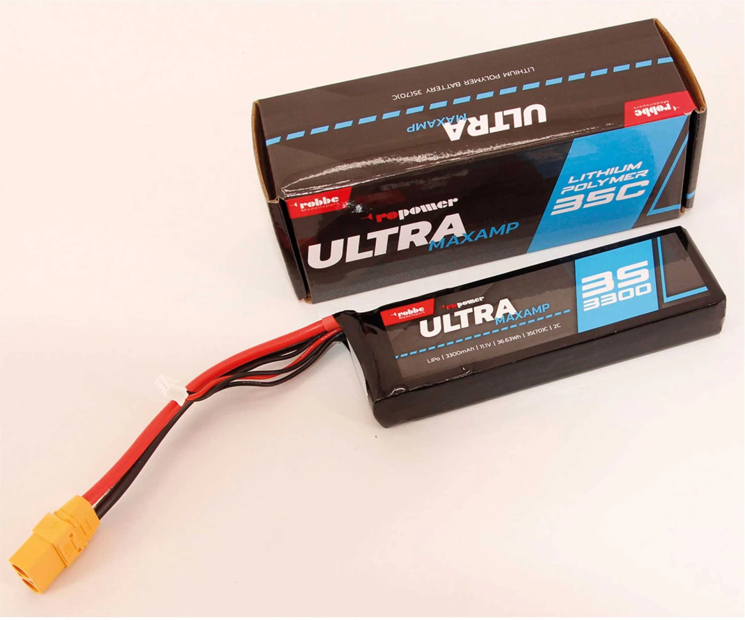Robbe Modellsport RO-POWER ULTRA MAXAMP 3300MAH 11,1 VOLT 3S 35(70)C LIPO AKKU 2 Robbe Modellsport RO-POWER ULTRA MAXAMP 3300MAH 11,1 VOLT 3S 35(70)C LIPO AKKU - Image 2