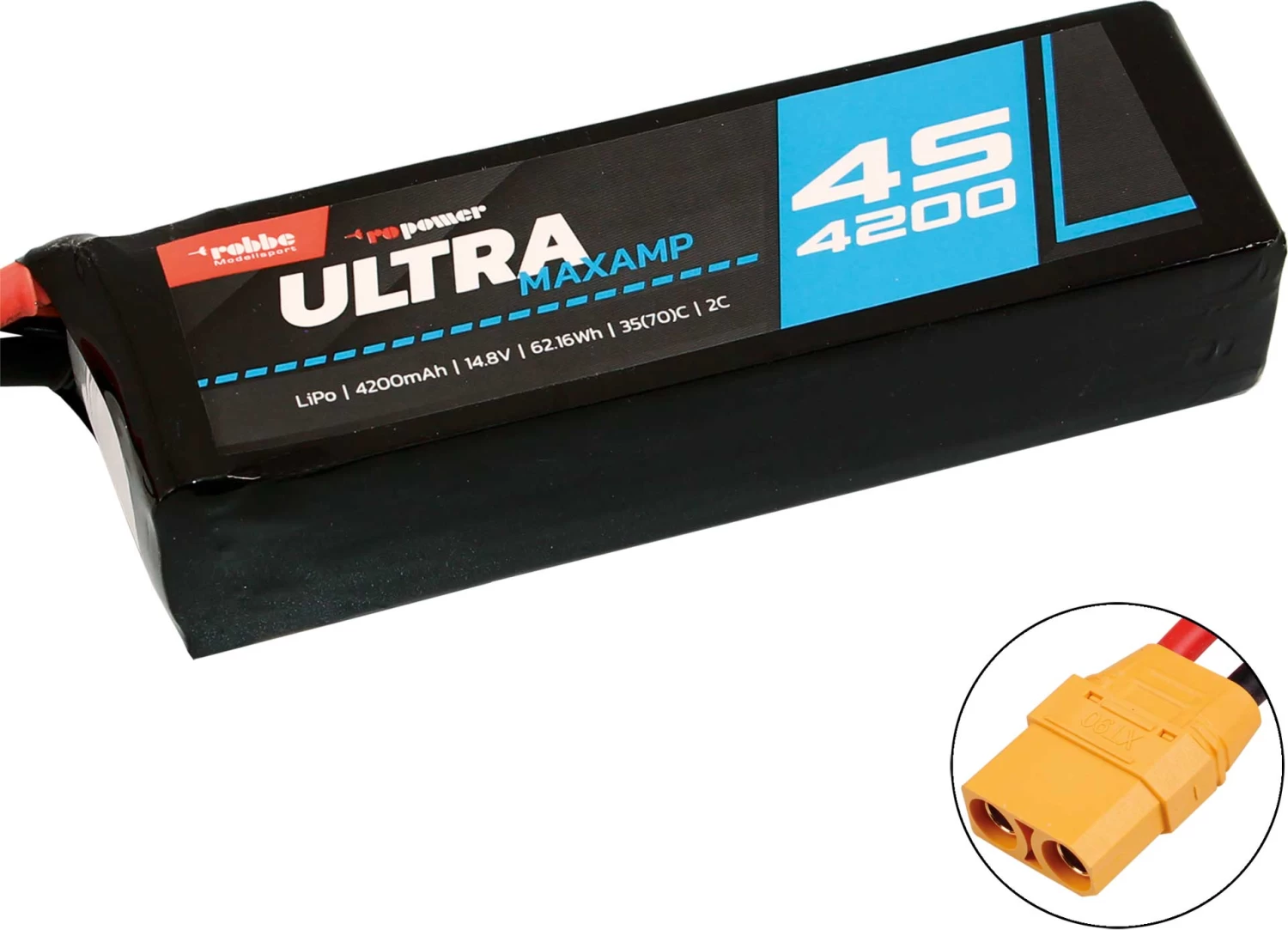 Robbe Modellsport RO-POWER ULTRA MAXAMP 4200MAH 14,8 VOLT 4S 35(70)C LIPO AKKU 1 Robbe Modellsport RO-POWER ULTRA MAXAMP 4200MAH 14,8 VOLT 4S 35(70)C LIPO AKKU