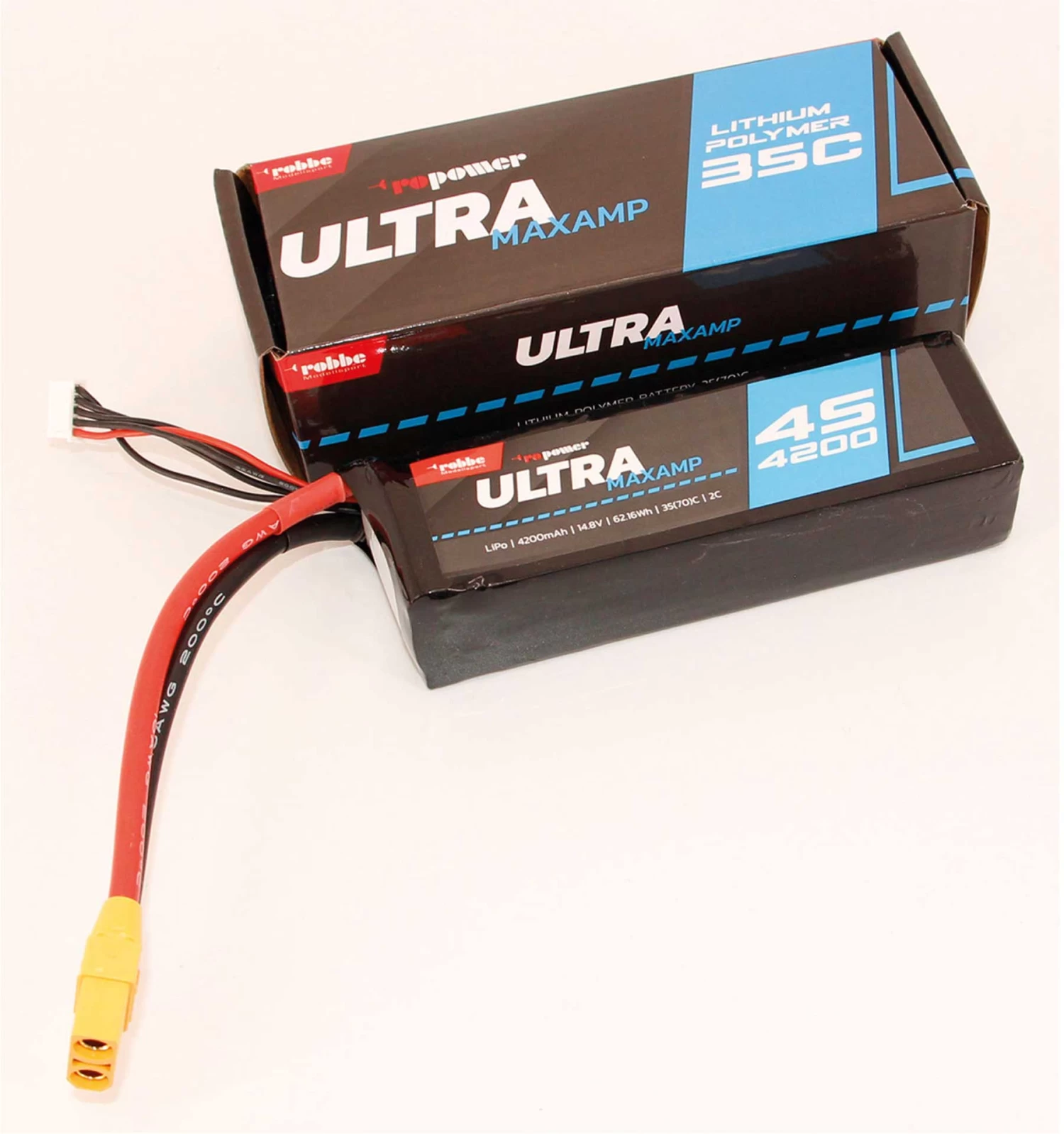 Robbe Modellsport RO-POWER ULTRA MAXAMP 4200MAH 14,8 VOLT 4S 35(70)C LIPO AKKU 2 Robbe Modellsport RO-POWER ULTRA MAXAMP 4200MAH 14,8 VOLT 4S 35(70)C LIPO AKKU - Image 2