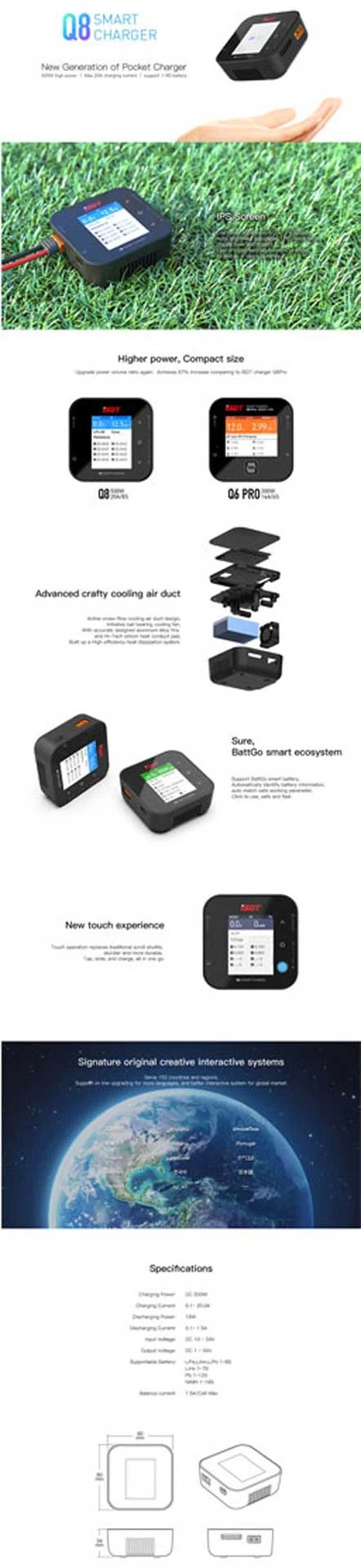 ISDT Q8 SMART CHARGER 500W MAX. 20A 1-7(8)S Ladegerät 4 ISDT Q8 SMART CHARGER 500W MAX. 20A 1-7(8)S Ladegerät - Image 4