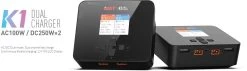 ISDT K1 Dual Charger AC 100W / DC 250Wx2 Ladegerät -Flight Model Parts Store 9782147e
