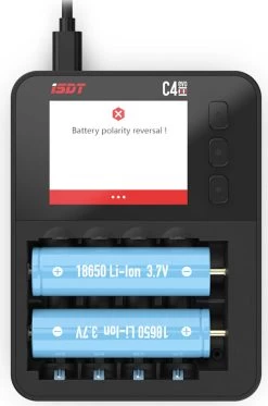 ISDT C4 Evo 4x AAA / AA Oder 18650 / 26700 Li-F E/Li-Ion Für USB-C Versorgung Ladegerät -Flight Model Parts Store 9782179b