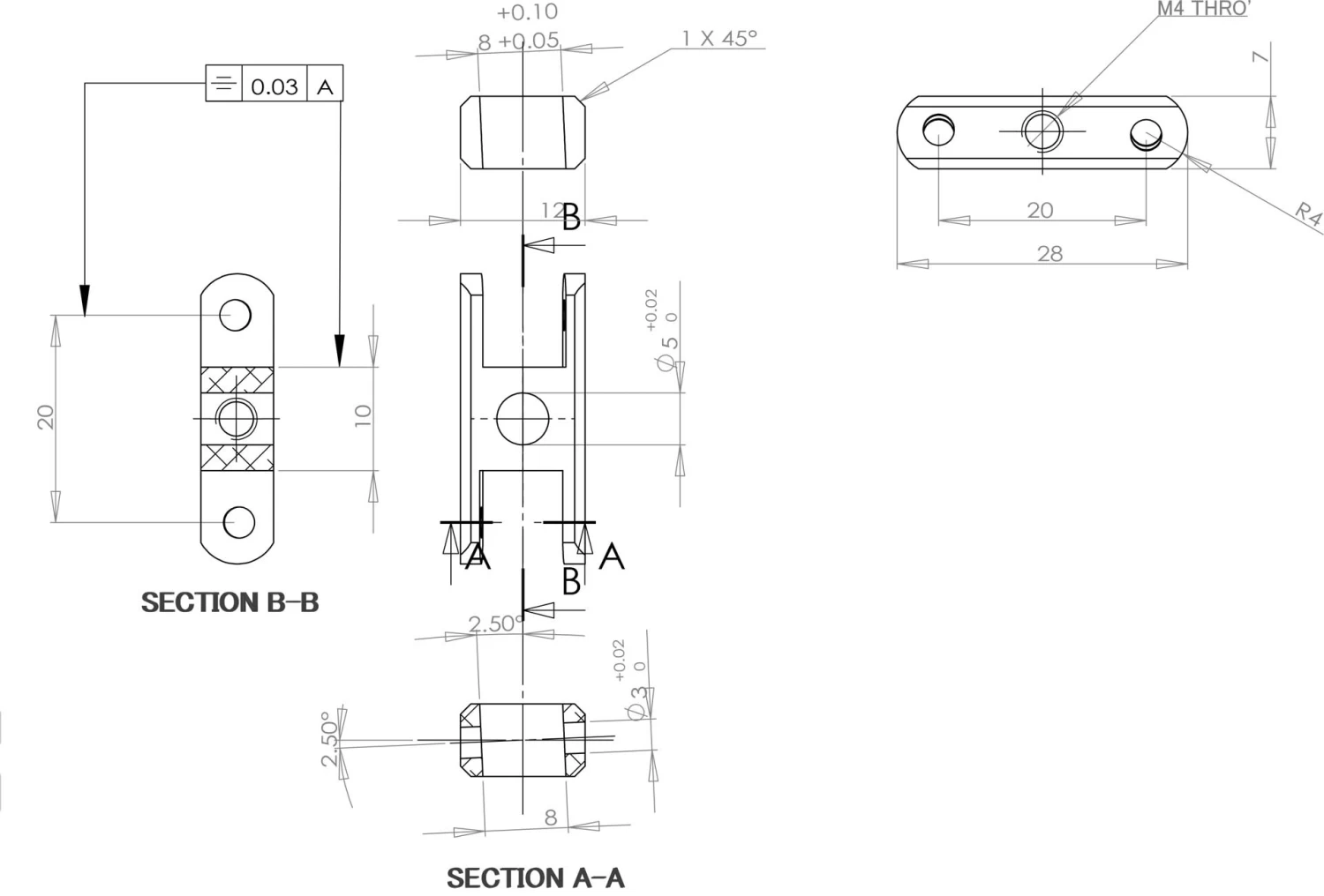 Robbe Modellsport Mittelteil LS 3223/10, 20mm, 2,5°, 4mm 1 Robbe Modellsport Mittelteil LS 3223/10, 20mm, 2,5°, 4mm
