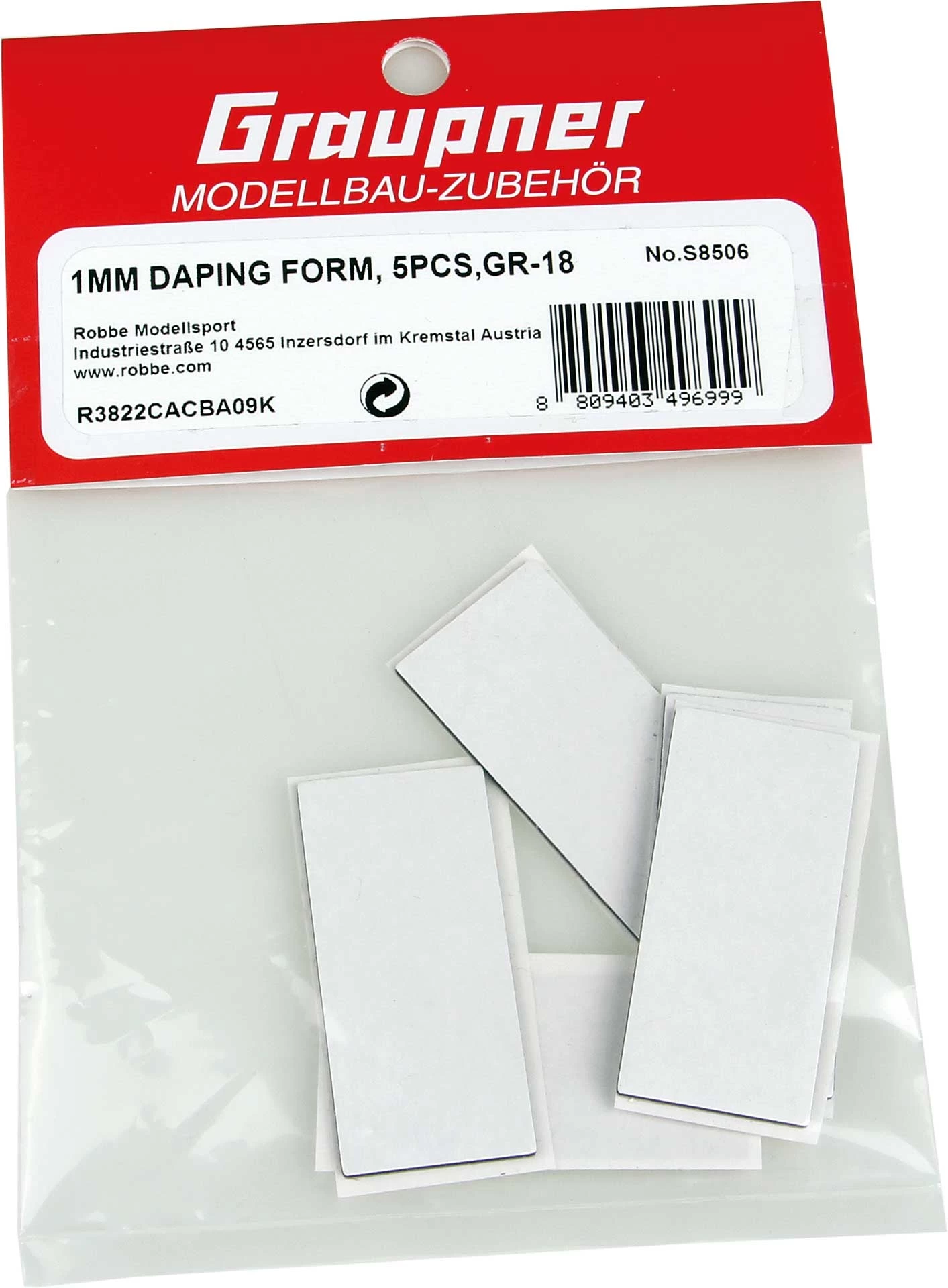 GRAUPNER Doppelklebeband 1mm Dämpfend 5Stk. 45x21mm GR-18.... 4 GRAUPNER Doppelklebeband 1mm Dämpfend 5Stk. 45x21mm GR-18.... - Image 4