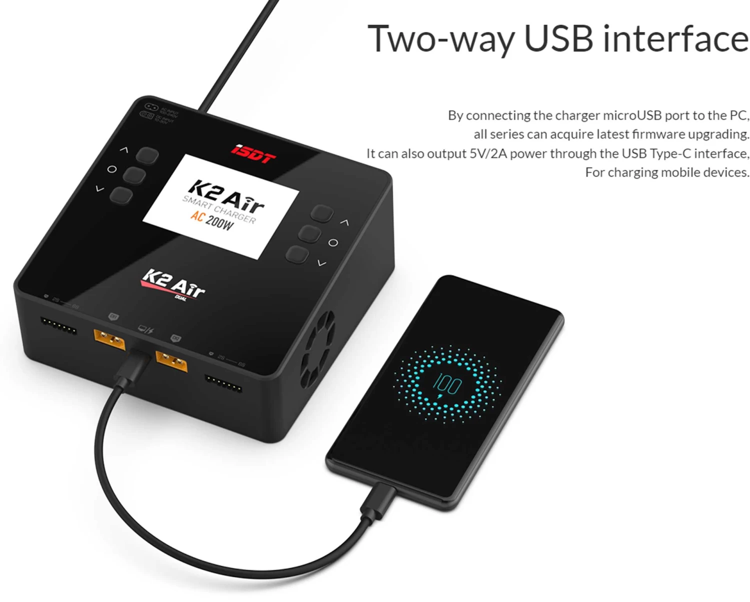 ISDT K2 Air Dual Charger 200 (500)W X2 AC/DC 1-6S Ladegerät Mit BattAir Technologie 8 ISDT K2 Air Dual Charger 200 (500)W X2 AC/DC 1-6S Ladegerät Mit BattAir Technologie - Image 8