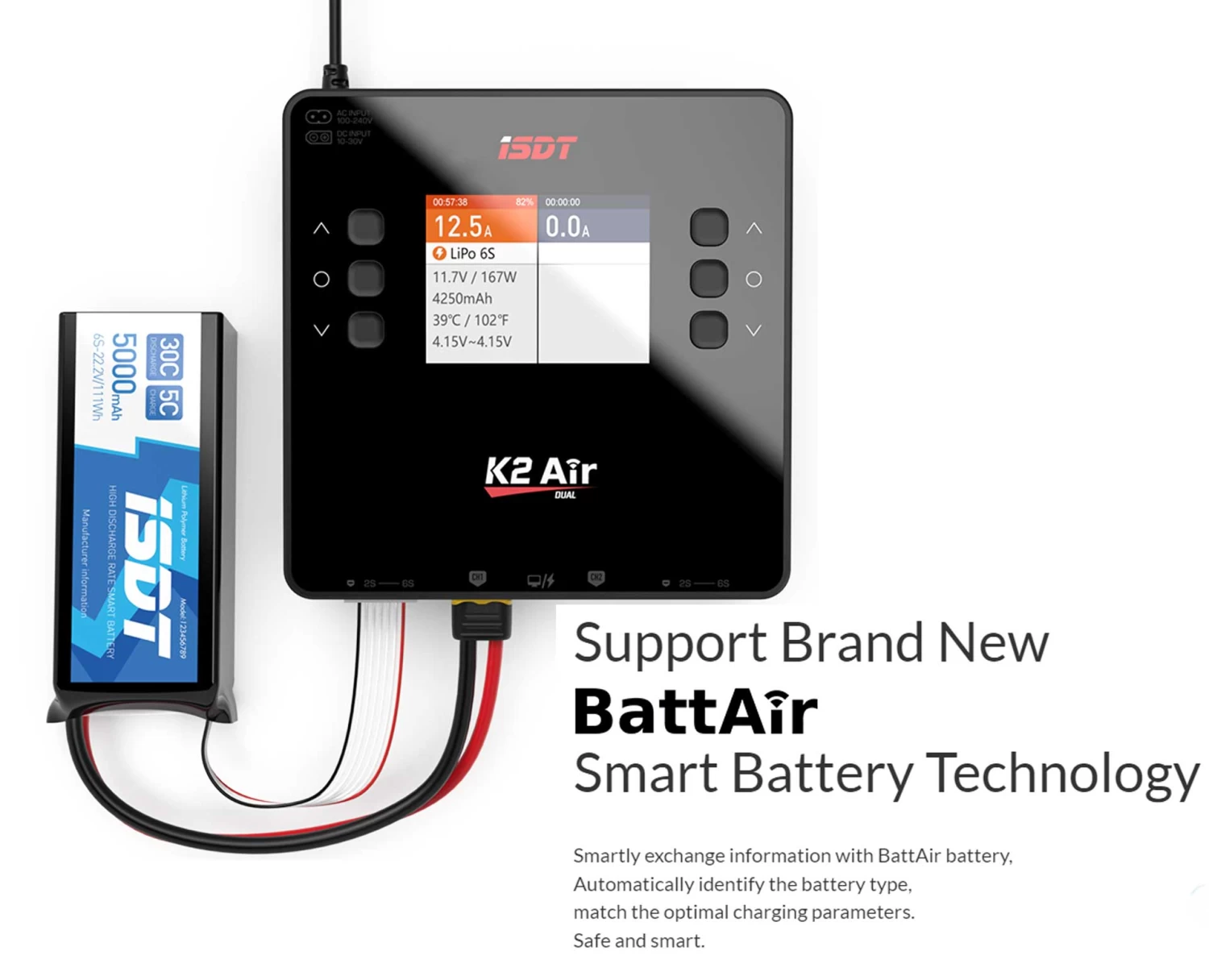 ISDT K2 Air Dual Charger 200 (500)W X2 AC/DC 1-6S Ladegerät Mit BattAir Technologie 9 ISDT K2 Air Dual Charger 200 (500)W X2 AC/DC 1-6S Ladegerät Mit BattAir Technologie - Image 9