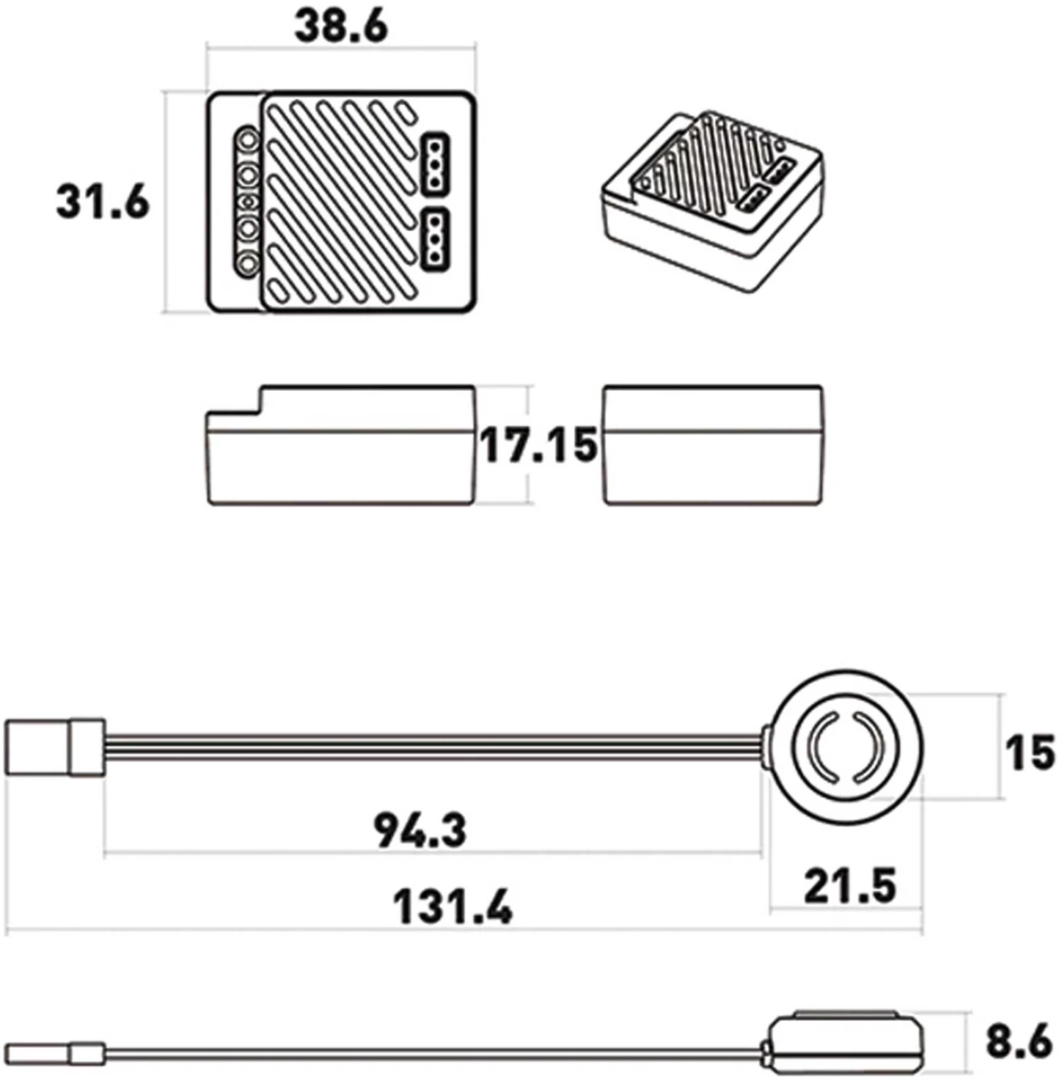 ISDT ESC 90 90(180)A 2-3S Brushed Wasserdicht Regler Für RC Car Tourenwagen/Buggies/Trucks/Rock Crawler 4 ISDT ESC 90 90(180)A 2-3S Brushed Wasserdicht Regler Für RC Car Tourenwagen/Buggies/Trucks/Rock Crawler - Image 4