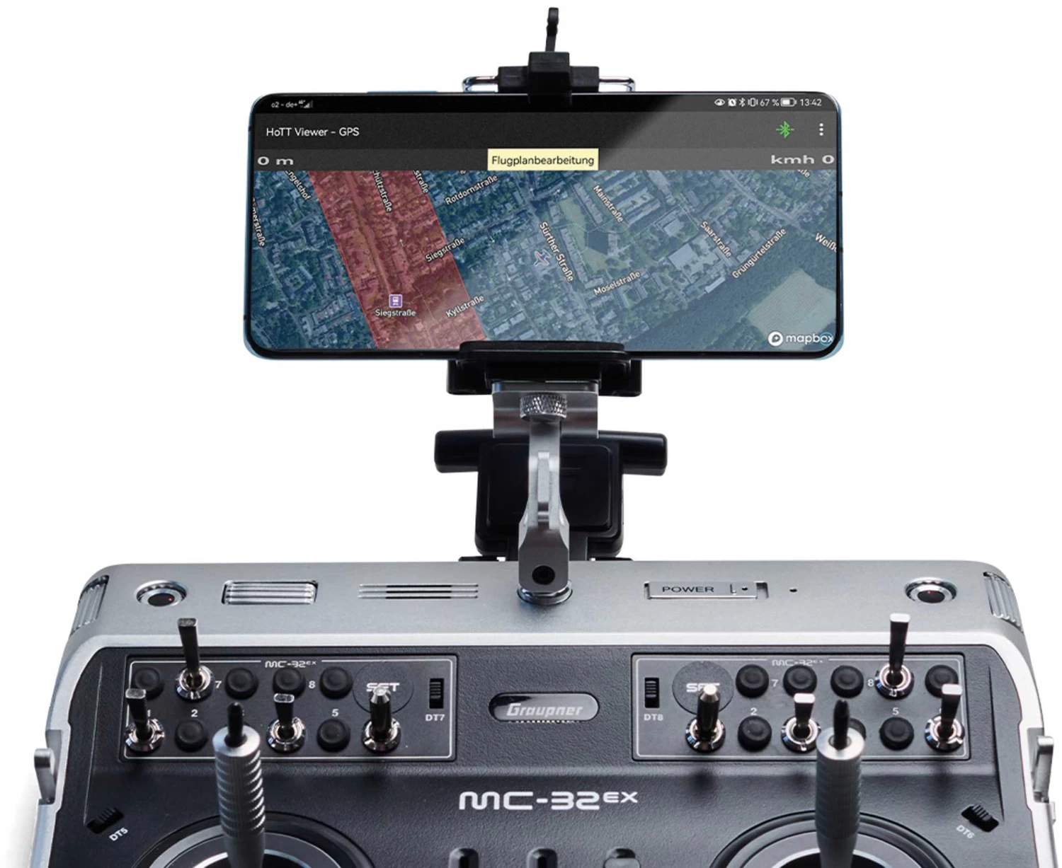 GRAUPNER Smartphone Halterung Für HoTT Sender 1 GRAUPNER Smartphone Halterung Für HoTT Sender